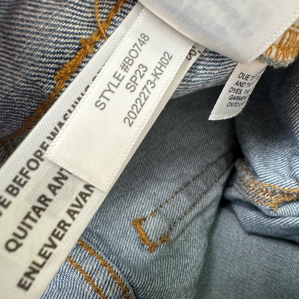 J. Crew Womens Mid Rise Flare Crop Jeans Distressed Med Wash BO748 SP23 27 - Picture 9 of 11